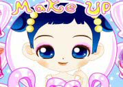 Blue Haired Girl Make Up Game