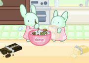 Bunnies Cooking Cake