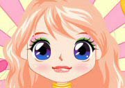 Pink Hair Little Girl Make Up Game