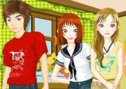 Three Friends Dress Up Game